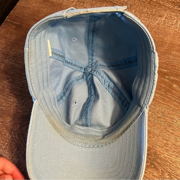Vineyard Vines Light Blue Baseball Hat with Whale Logo Adjustable Strapback - Picture 6 of 6